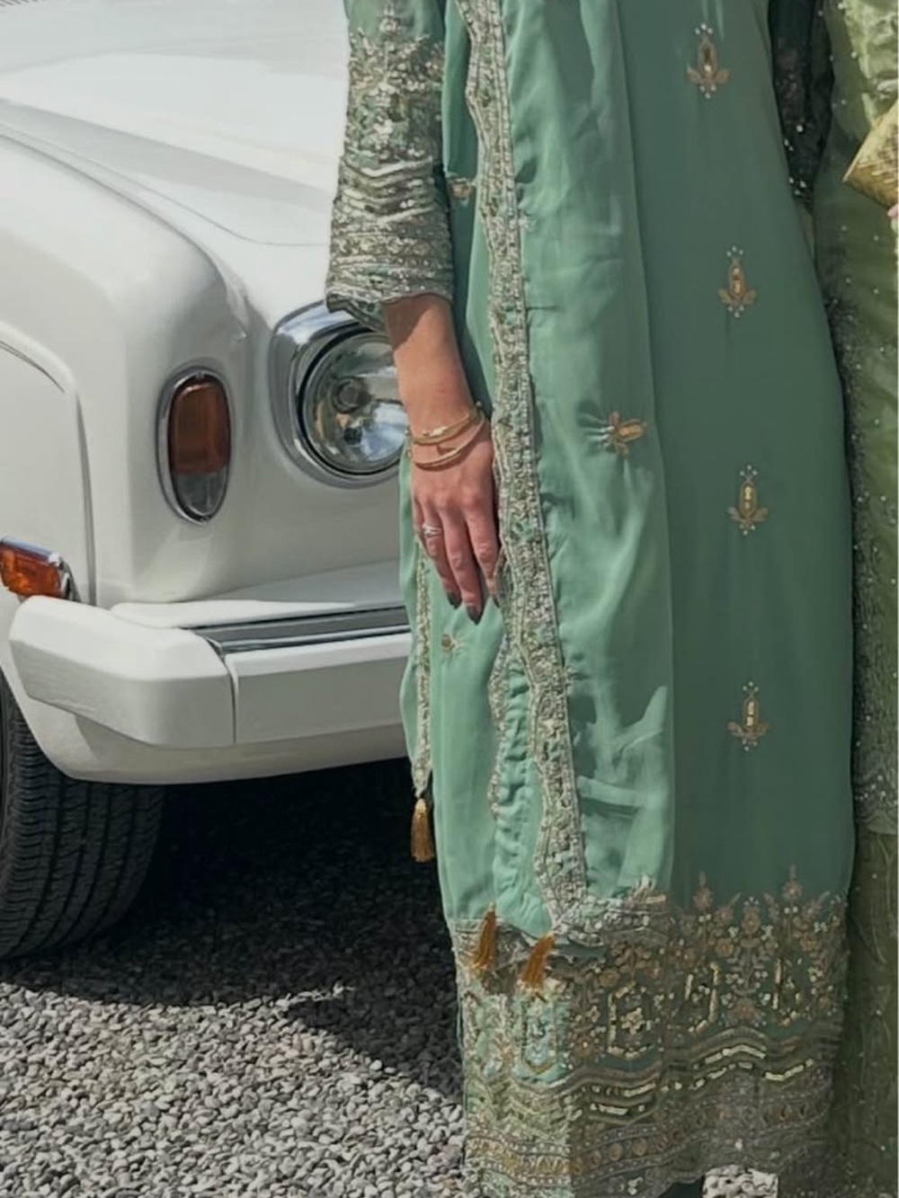 Elegant Mint Green Embroidered Women Salwar